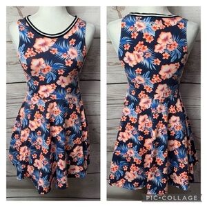 VS PINK Tropical Floral Skater Dress